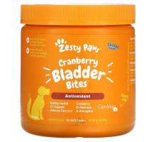 Zesty Paws, Cranberry Bladder Bites, добавка для собак с антиоксидантами, для любого возраста, со вкусом курицы, 90 мягких жевательных таблеток, 360 г (12,7 унции)