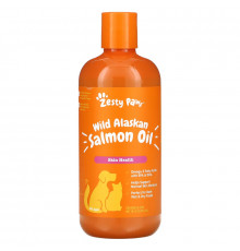 Zesty Paws, жир дикого аляскинского лосося, для собак и кошек любого возраста, для здоровья кожи и шерсти, 473 мл (16 жидк. унций)