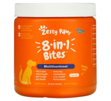 Zesty Paws, 8-in-1 Bites for Dogs, Multifunctional , All Ages, Chicken, 90 Soft Chews, 12.7 oz (360 g)