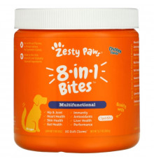 Zesty Paws, 8-in-1 Bites for Dogs, Multifunctional , All Ages, Chicken, 90 Soft Chews, 12.7 oz (360 g)