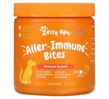 Zesty Paws, Aller-Immune Bites, добавка для собак всех возрастов, со вкусом ягнятины, 90 жевательных таблеток, 360 г (12,7 унции)