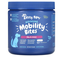 Zesty Paws, Advanced Mobility Bites for Dogs, Hip & Joint, Senior, Chicken, 90 Soft Chews, 12.7 oz (360 g)