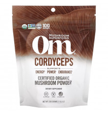 Om Mushrooms, Certified Organic Mushroom Powder, Cordyceps, 7.05 oz (200 g)