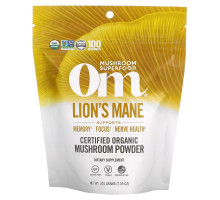 Om Mushrooms, Certified Organic Mushroom Powder, Lion's Mane, 7.05 oz ( 200 g)