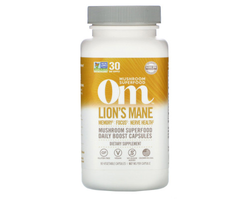 Organic Mushroom Nutrition, Lions's Mane, 667 mg, 90 Vegetarian Capsules Organic Mushroom Nutrition, Lions's Mane, 667 mg, 90 Vegetarian Capsules