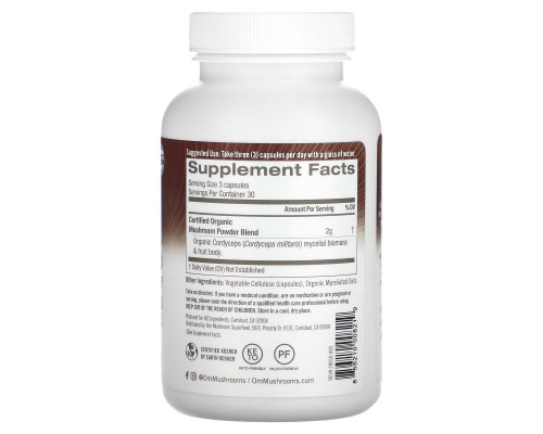 Organic Mushroom Nutrition, Cordyceps, 667 mg, 90 Vegetarian Capsules Organic Mushroom Nutrition, Cordyceps, 667 mg, 90 Vegetarian Capsules