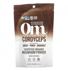 OM Organic Mushroom Nutrition, Кордицепс, грибной порошок, 3.57 унции (100 г)