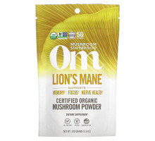 OM Organic Mushroom Nutrition, Львиная грива, грибной порошок, 3.57 унций (100 г)
