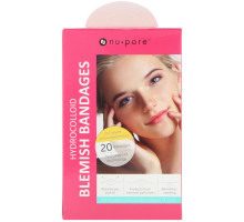 Nu-Pore, Hydrocolloid Blemish Bandages for Raised, Yellow Blemishes, 20 Bandages