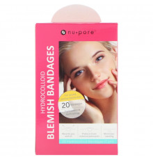 Nu-Pore, Hydrocolloid Blemish Bandages for Raised, Yellow Blemishes, 20 Bandages