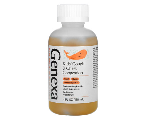 Genexa, Kid's Cough & Chest Congestion, Organic Blueberries, 4 fl oz (118 ml) Genexa, Kid's Cough & Chest Congestion, Organic Blueberries, 4 fl oz (118 ml)