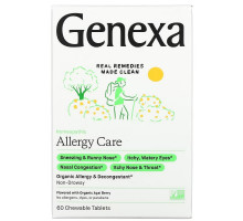 Genexa LLC, Allergy Care, Organic Allergy & Decongestant, Organic Acai Berry , 60 Chewable Tablets
