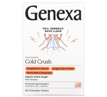 Genexa LLC, Cold Crush, Cold & Cough, Organic Acai Berry, 60 Chewable Tablets