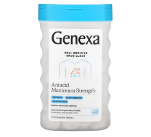Genexa, Heartburn Fix, Calcium Carbonate Antacid, Organic Berry & Vanilla Flavors, 72 Chewable Tablets