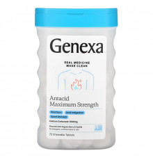 Genexa, Heartburn Fix, Calcium Carbonate Antacid, Organic Berry & Vanilla Flavors, 72 Chewable Tablets