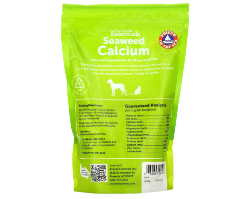 Animal Essentials, Кальций из морских водорослей, Для собак и кошек, 12 унц. (340 г) Animal Essentials, Кальций из морских водорослей, Для собак и кошек, 12 унц. (340 г)