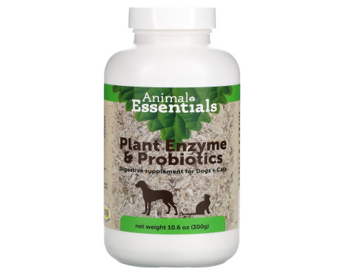 Animal Essentials, Растительные энзимы и пробиотики, Для собак и кошек, 10,6 унц. (300 г) Animal Essentials, Растительные энзимы и пробиотики, Для собак и кошек, 10,6 унц. (300 г)