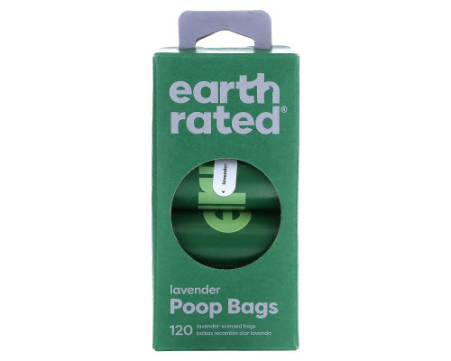 Earth Rated, Dog Poop Bags, Lavender, 120 Bags Earth Rated, Dog Poop Bags, Lavender, 120 Bags