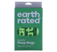 Earth Rated, пакеты для уборки за собаками, с ручками, с запахом лаванды, 120 пакетов