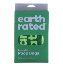 Earth Rated, пакеты для уборки за собаками, с ручками, с запахом лаванды, 120 пакетов