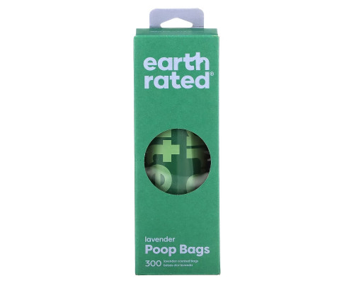 Earth Rated, Мешки для собачьих отходов, бледно-лиловые, 300 мешков Earth Rated, Мешки для собачьих отходов, бледно-лиловые, 300 мешков