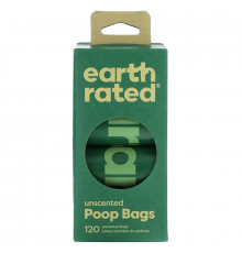 Earth Rated, Dog Poop Bags, Unscented, 120 Bags