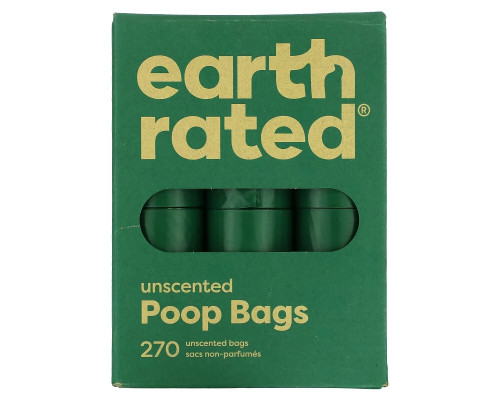 Earth Rated, Dog Poop Bags, Unscented, 270 Bags Earth Rated, Dog Poop Bags, Unscented, 270 Bags