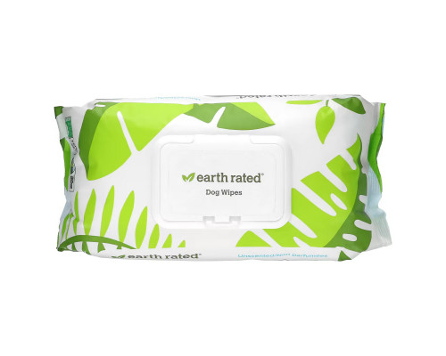 Earth Rated, Dog Wipes, Unscented, 100 Wipes Earth Rated, Dog Wipes, Unscented, 100 Wipes