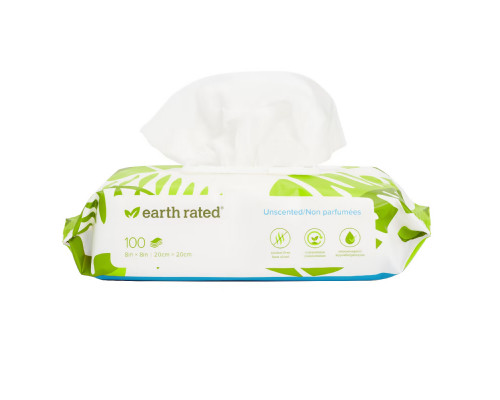 Earth Rated, Dog Wipes, Unscented, 100 Wipes Earth Rated, Dog Wipes, Unscented, 100 Wipes