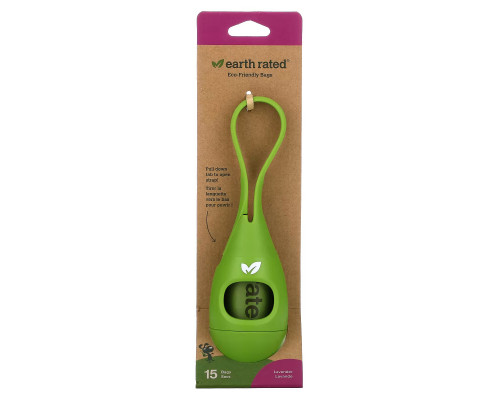 Earth Rated, Leash Dispenser, Lavender, 15 Bags Earth Rated, Leash Dispenser, Lavender, 15 Bags