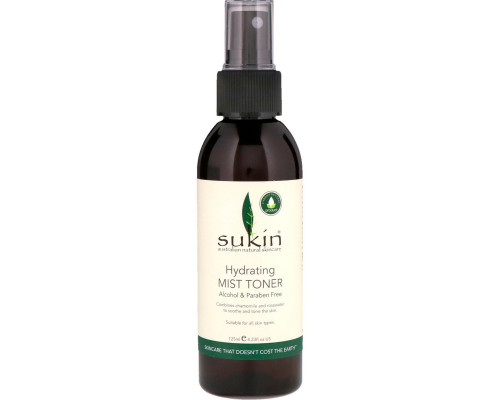 Sukin, Hydrating Mist Toner, 4.23 fl oz (125 ml) Sukin, Hydrating Mist Toner, 4.23 fl oz (125 ml)