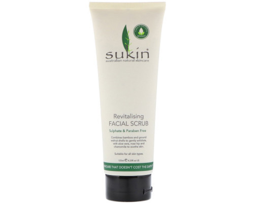 Sukin, Revitalising Facial Scrub, 4.23 fl oz (125 ml) Sukin, Revitalising Facial Scrub, 4.23 fl oz (125 ml)