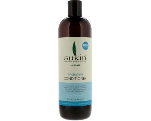Sukin, Hydrating Conditioner, Dry and Damaged Hair, 16.9 fl oz (500 ml) Sukin, Hydrating Conditioner, Dry and Damaged Hair, 16.9 fl oz (500 ml)