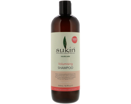 Sukin, Volumising Shampoo, Fine and Limp Hair, 16.9 fl oz (500 ml) Sukin, Volumising Shampoo, Fine and Limp Hair, 16.9 fl oz (500 ml)