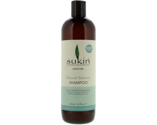 Sukin, Natural Balance Shampoo, Normal Hair, 16.9 fl oz (500 ml) Sukin, Natural Balance Shampoo, Normal Hair, 16.9 fl oz (500 ml)