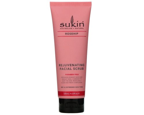Sukin, Rejuvenating Facial Scrub, Rosehip, 4.23 fl oz (125 ml) Sukin, Rejuvenating Facial Scrub, Rosehip, 4.23 fl oz (125 ml)