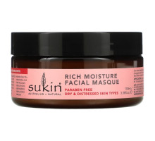 Sukin, Rich Moisture Facial Masque, Rosehip, 3.38 fl oz (100 ml)