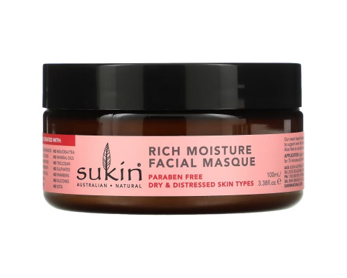 Sukin, Rich Moisture Facial Masque, Rosehip, 3.38 fl oz (100 ml) Sukin, Rich Moisture Facial Masque, Rosehip, 3.38 fl oz (100 ml)