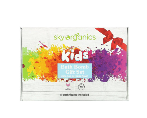 Sky Organics, Детские бомбы для ванны с игрушками-сюрпризами, 6 бомб для ванны Sky Organics, Детские бомбы для ванны с игрушками-сюрпризами, 6 бомб для ванны