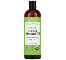 Sky Organics, Sweet Almond Oil, 100% Pure Organic, 16 fl oz (473 ml)