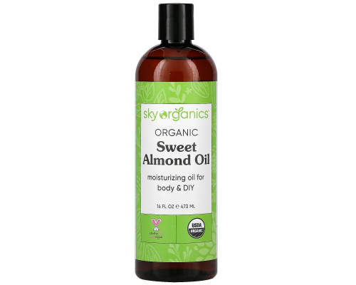 Sky Organics, Sweet Almond Oil, 100% Pure Organic, 16 fl oz (473 ml) Sky Organics, Sweet Almond Oil, 100% Pure Organic, 16 fl oz (473 ml)