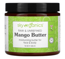 Sky Organics, Organic Unrefined Raw, Mango Butter, 16 fl oz (454 g)