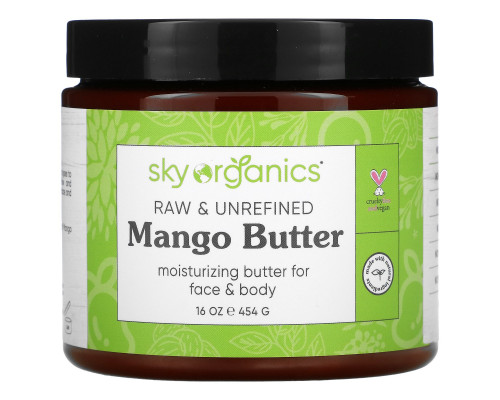 Sky Organics, Organic Unrefined Raw, Mango Butter, 16 fl oz (454 g) Sky Organics, Organic Unrefined Raw, Mango Butter, 16 fl oz (454 g)
