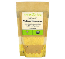 Sky Organics, Organic, Yellow Beeswax Pellets, 16 oz (453 g)