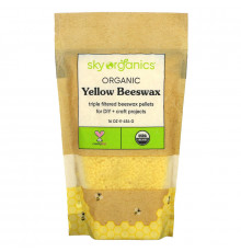 Sky Organics, Organic, Yellow Beeswax Pellets, 16 oz (453 g)