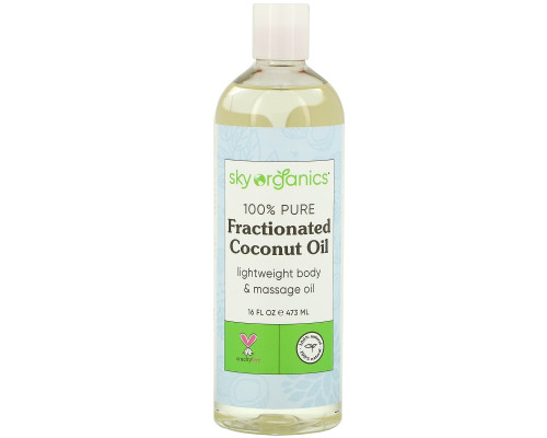 Sky Organics, Fractionated Coconut Oil, 100% Pure and Natural, 16 fl oz (473 ml) Sky Organics, Fractionated Coconut Oil, 100% Pure and Natural, 16 fl oz (473 ml)