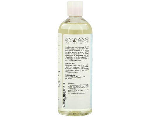 Sky Organics, Fractionated Coconut Oil, 100% Pure and Natural, 16 fl oz (473 ml) Sky Organics, Fractionated Coconut Oil, 100% Pure and Natural, 16 fl oz (473 ml)
