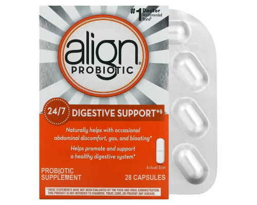 Align Probiotics, 24/7 Digestive Support, Probiotic Supplement, 28 Capsules Align Probiotics, 24/7 Digestive Support, Probiotic Supplement, 28 Capsules