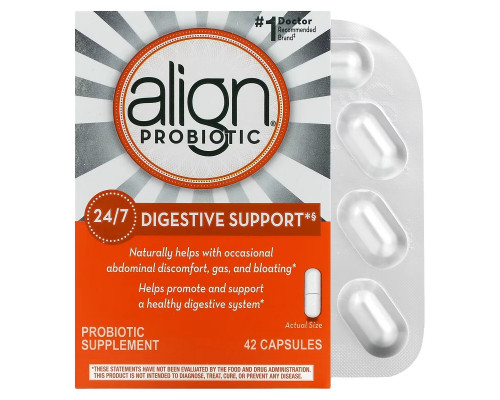Align Probiotics, 24/7 Digestive Support, Probiotic Supplement, 42 Capsules Align Probiotics, 24/7 Digestive Support, Probiotic Supplement, 42 Capsules