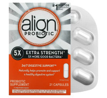 Align Probiotics, 24/7 Digestive Support, Probiotic Supplement, Extra Strength, 21 Capsules